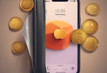 Close-up of hands securely handling a smartphone with encrypted data visuals, representing absolute security.