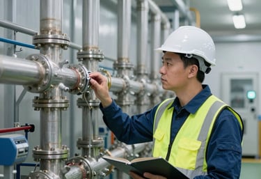 Technicians working carefully on electrical and plumbing installations at a residential property in Aberdeen.