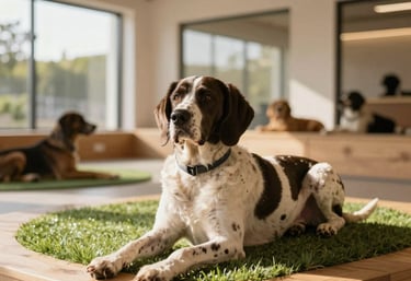 A designer sketching wireframes on a digital tablet with a navy and electric blue color palette.