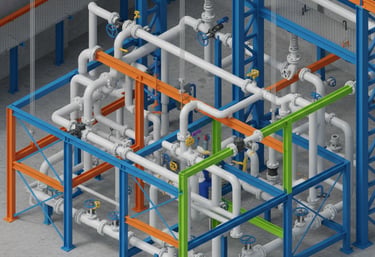 Hydraulic Modelling, Pump Selection, Pipeline Layout Design, Pressure Differential, Head Loss