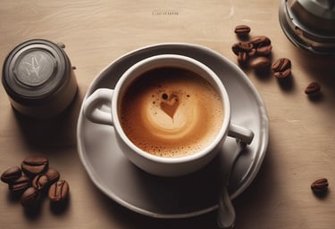 Interior view of a modern, elegant Black Gold Coffee flagship café with customers enjoying coffee.