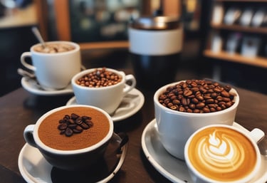Cozy interior of Black Gold Coffee café showing patrons enjoying freshly brewed coffee.