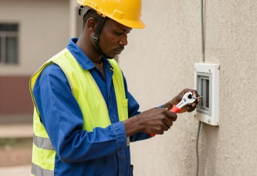 A moving professional carefully carrying a box into a bright, welcoming home.