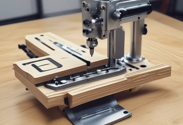 Technicians assisting a customer with laser machine setup.