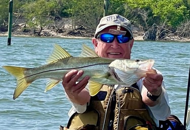 kayak fishing for snook