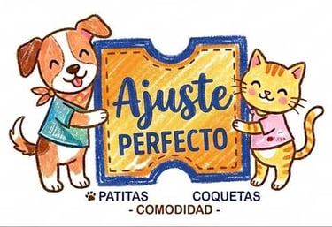 ilustracion de un perro y gato en ajuste perfecto