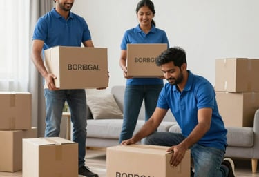 Professional packers and movers team in Chandigarh packing household items safely