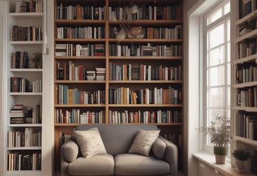 A pastel-toned flat lay of an open fiction book box with soft pink accents and whimsical bookmarks.