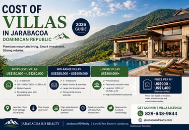 Cost of Villas in Jarabacoa Dominican Republic (2026 Guide)