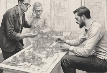 a man riding a skateboard down a street next to tall buildings