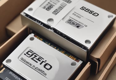 Technician repairing a computer with tools on a workbench in a clean, organized workspace.