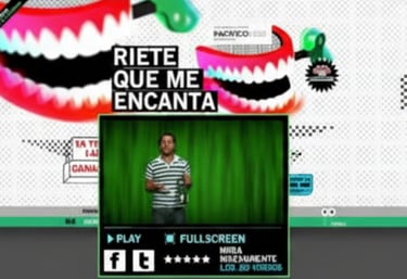 Sitio Web para Ríete que me encanta, Pacífico SegurosParadero Bus.