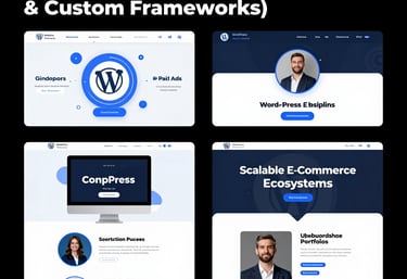 A vibrant social media feed layout featuring Instagram reels and YouTube video thumbnails in electric cyan and purple tones.