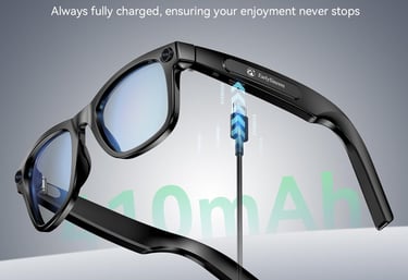 2026 Smart Glasses with Camera, 8mp Resolution Supporting 1080p HD Video Recording, Photo/Video/Audi