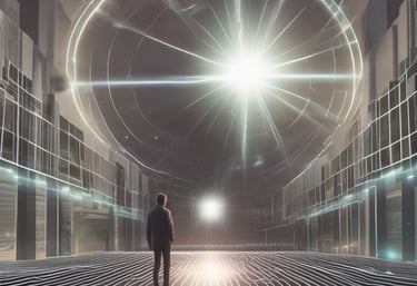 Close-up of digital globe with network connections labeled with 6G domains.