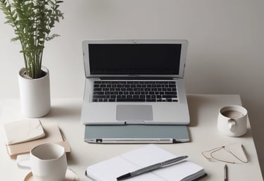 A person sitting comfortably at home, engaged in a focused online conversation.