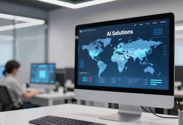 A busy factory floor with automated machinery and workers overseeing operations.