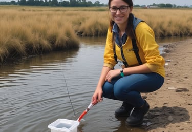 A team of professionals working on an environmental project.