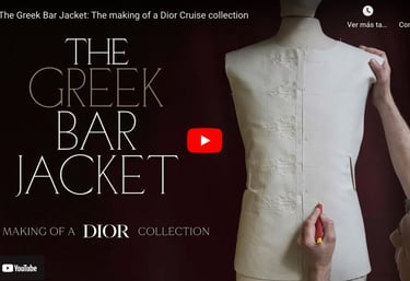 Cameramangreece.com Documentary. " The Greek Bar Jacket: The making of a Dior Cruise collection".