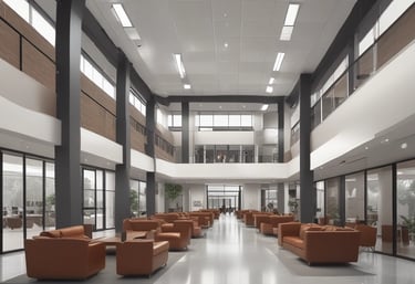 An office desk with neatly arranged financial documents and a calculator.