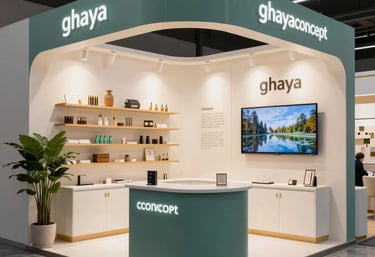 A vibrant Moroccan corporate event with dynamic lighting and engaged attendees.