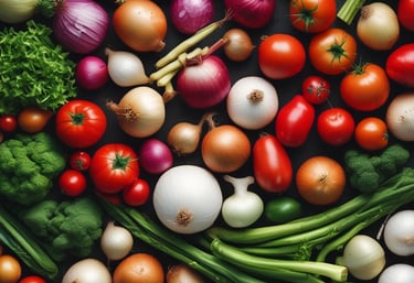 A vibrant Indian farmer proudly holding freshly harvested crops against a backdrop of lush fields under a clear sky.