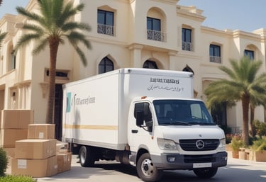 A friendly mover carefully packing household items into sturdy boxes inside a cozy living room.