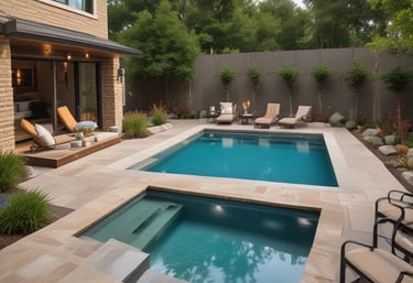 Close-up of a craftsman’s hands applying fine wood finishing in a luxury home interior.