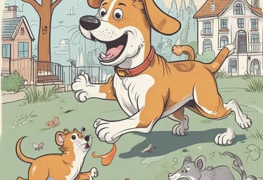 A cozy desk setup with a laptop open to a funny blog post, surrounded by coffee and notes.