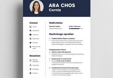 A person reviewing a neatly designed resume on a laptop screen.