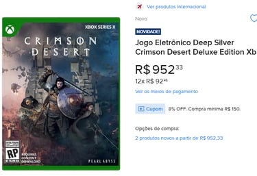 Preço do Jogo Crimson Desert Mídia Física no Mercado Livre