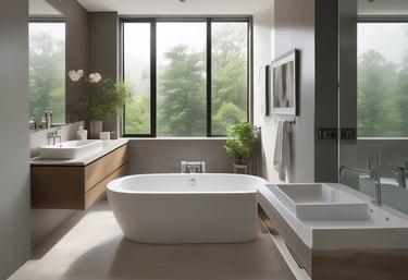 Modern kitchen renovation with sleek cabinets and natural light.