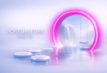 possibilities program floating pebbles through magenta portal