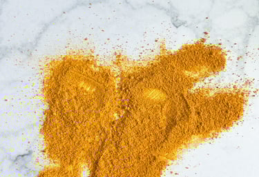 curcuma en background blanco