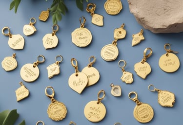 A display of elegant handmade jewelry pieces arranged on natural wooden surfaces.