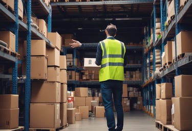 a man riding a skateboard down a street next to tall buildings