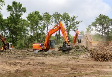 land clearing for commercial construction site preparation