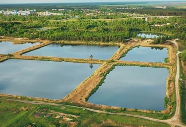 retention pond construction for stormwater management systems