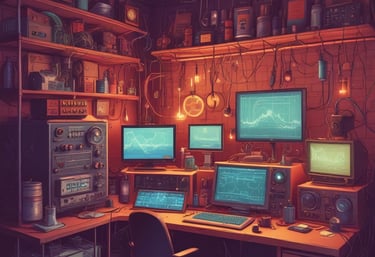 A candid photo of Stian working at his desk surrounded by books and a laptop.