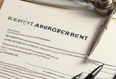 A friendly agent assisting a customer with leave and license agreement paperwork at home.