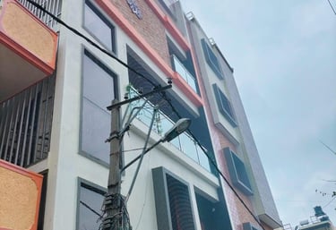 Close-up of a sturdy anti-pigeon safety net installed on a Pune balcony.