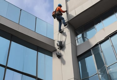 Bright and tidy modern office space with clean desks and organized shelves.