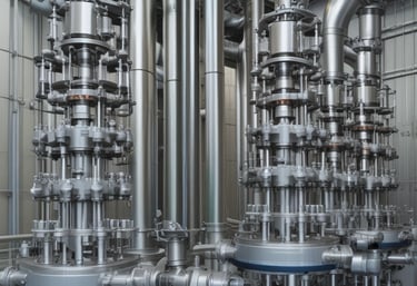 A panoramic view of a bustling industrial facility with workers coordinating logistics.