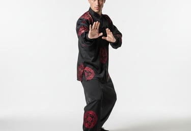 a man in a suit and tie dyes a dragon on a white background