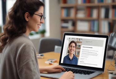 Close-up of hands creating a colorful junk journal page.