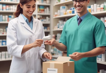 A diverse group of women—Asian, Latin, and African American—smiling together in a healthcare logistics setting.