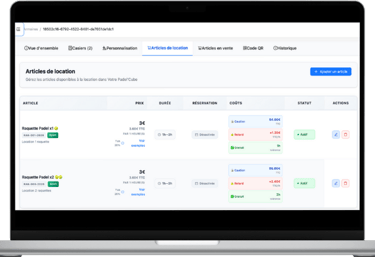 Interface de gestion exploitant
