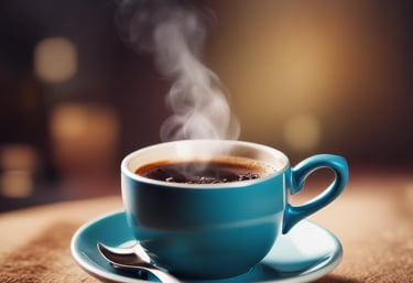 A filmmaker smiling while using cinebrew on a tablet in a cozy studio.