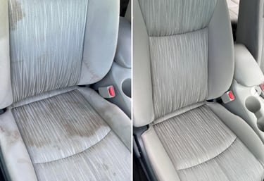 a car seat with a seat cushion and a seat cushion