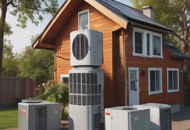 A renewable energy installation with solar panels.